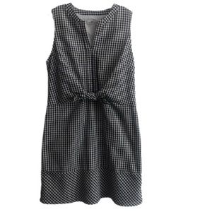Vineyard Vines Black White Gingham Tie-Front Cotton Dress 14
